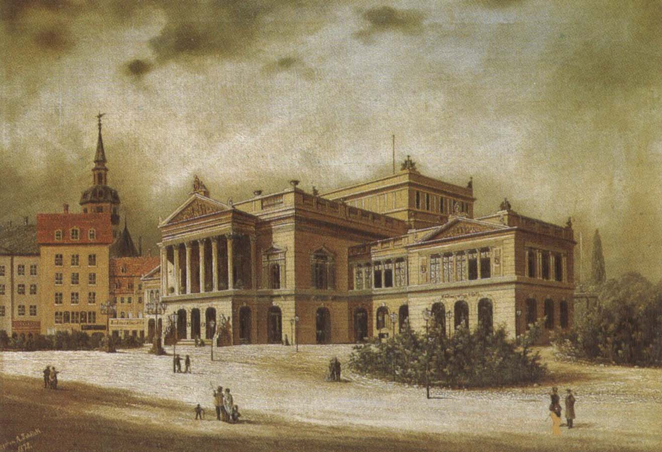 the leipzig opera house in the augstusplatz